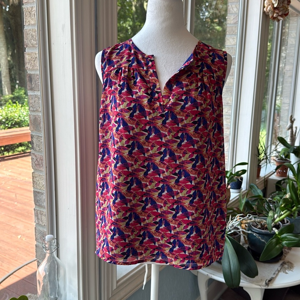 Pixley Multicolor Geometric Sleeveless Blouse